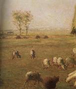 Jean Francois Millet Detail of  Spring,haymow oil on canvas